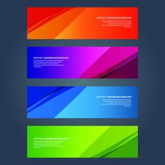 Naklejka premium Vector Abstract design banner web template