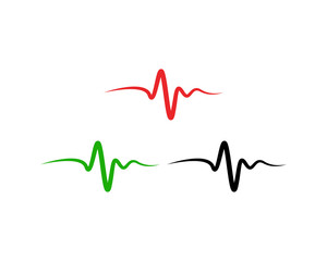 Design health medical heartbeat pulse line template