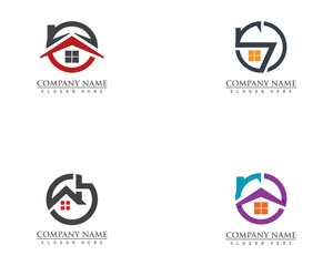 Real estate property logo concept for business corporate sign