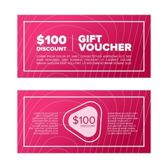 Gift voucher set with duotone color design