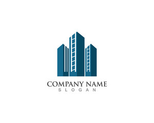 Fototapeta premium Real estate logo city modern with square shape