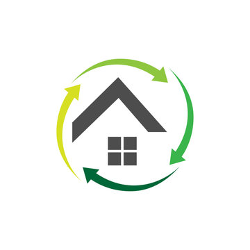 home restoration logo design after disaster repair property maintenance house renovation icon