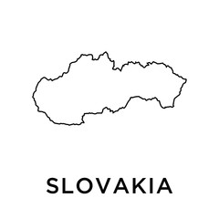 Slovakia map vector design template