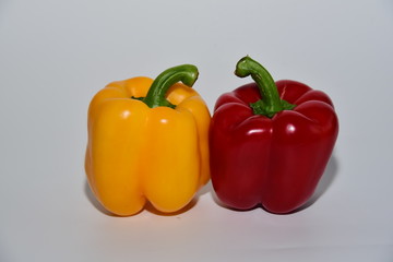 Various of colorful Bell peppers/Big chilli isolate on white background