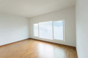 Empty room with wooden floor