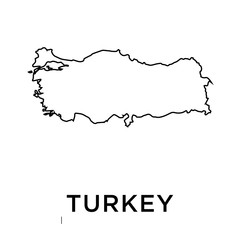 turkey map vector design template