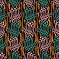Fototapeta na wymiar Abstract seamless pattern illustration of hexagons