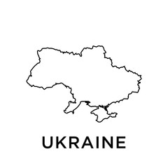Obraz premium Ukraine map vector design template