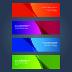 Naklejka premium Vector Abstract design banner web template