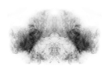 Textured Smoke,Abstract black,isolated on white background