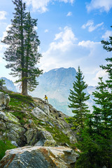 hiker in the mountains