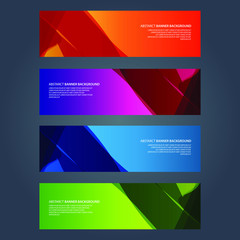 Naklejka premium Vector Abstract design banner web template