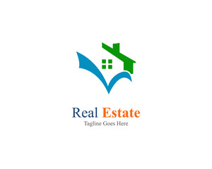 Real estate property logo template vector illustration