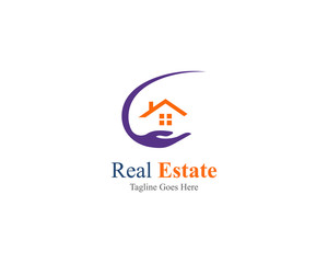 Real estate property logo template vector illustration