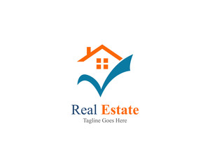 Real estate property logo template vector illustration