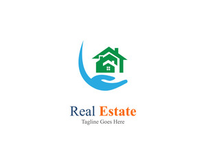 Real estate property logo template vector illustration
