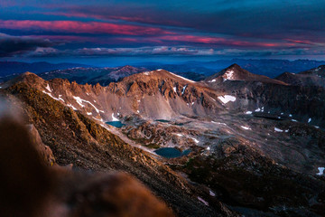 sunset in the mountains