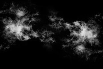 Naklejka premium Textured Smoke,Abstract black,isolated on black background