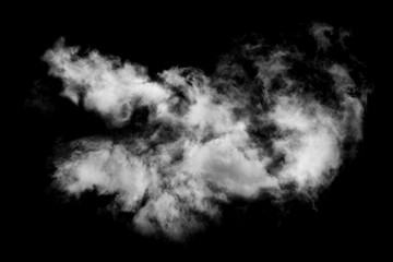 Textured Smoke,Abstract black,isolated on black background