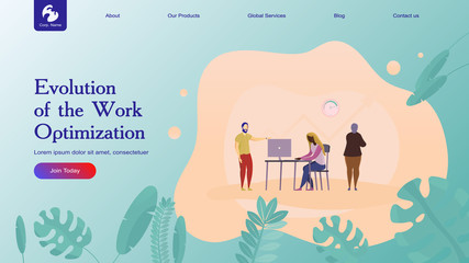 Creative website design template: artificial intelligence for project management, business communication, workflow. Vector flat illustration concepts of web page for desktop and mobile development