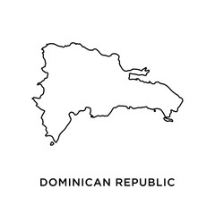 Dominican Republic map vector design template