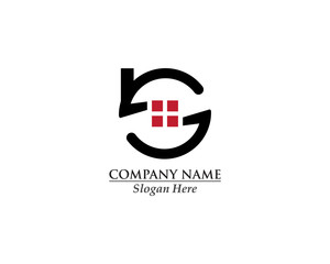 Fototapeta na wymiar Real estate property logo for business corporate sign