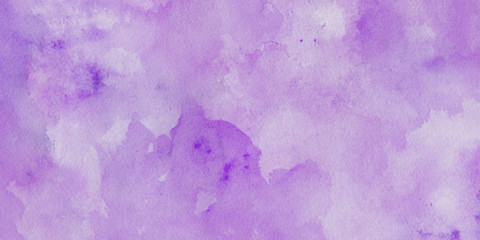 purple background on watercolor paper texture in abstract pastel purple and white color splash design in painted illustration