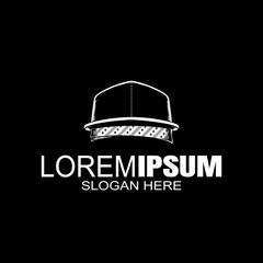 Fototapeta premium Hat, Cap, Logo design template with place for tag line,isolated easy to edit