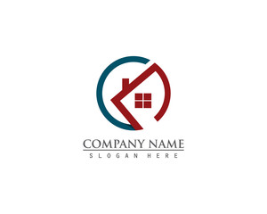 Real estate property logo concept for business corporate sign