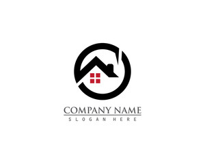 Naklejka premium Real estate property logo concept for business corporate sign