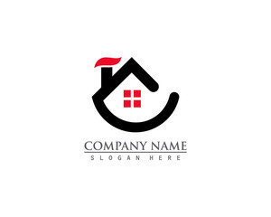 Real estate property logo concept for business corporate sign