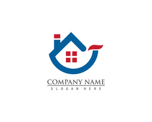 Real estate property logo concept for business corporate sign