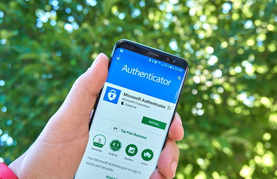 Microsoft Authenticator mobile app on Samsung s8.