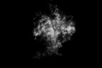 Textured cloud,Abstract black,isolated on black background