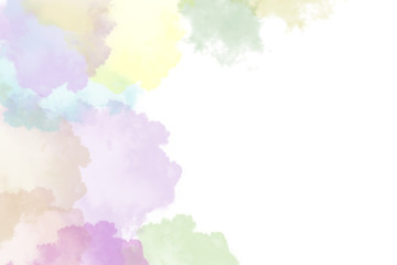 Textured cloud, Abstract colorful,isolated on white background