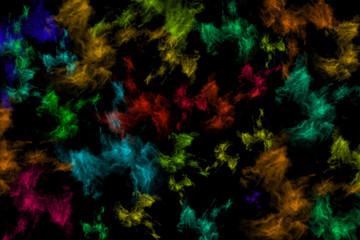 Fototapeta na wymiar Textured Smoke, Abstract colorful,isolated on black background