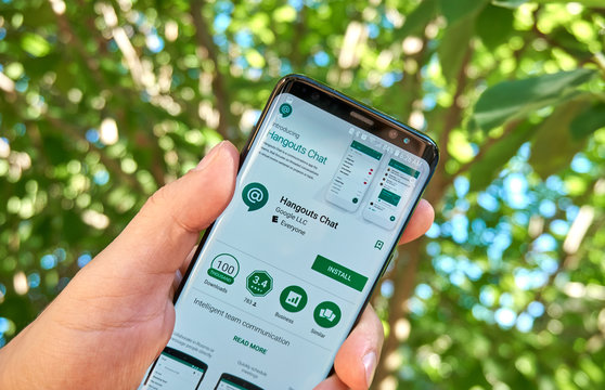 Google Hangouts Chat mobile app on Samsung s8.
