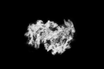 Textured cloud,Abstract black,isolated on black background