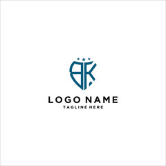 logo design for companies, Inspiration from the initial letters of the BK logo icon. - Vector
