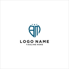 logo design for companies, Inspiration from the initial letters of the BM logo icon. - Vector
