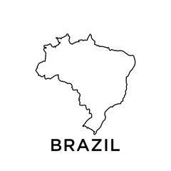 Brazil map vector design template