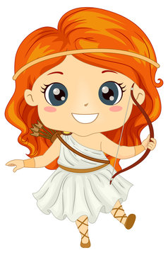 Kid Girl Greek Goddess Artemis Costume
