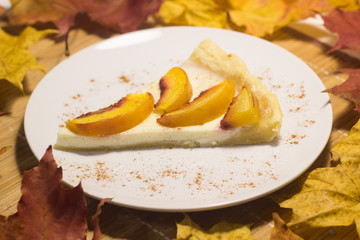 Homemade pie. Sweet cake. Autumn concept.