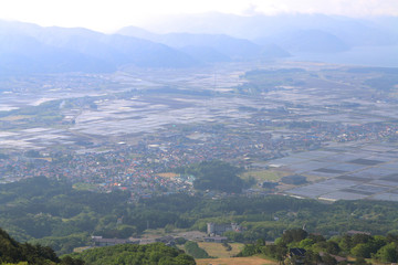 Fototapeta premium 磐梯山からの眺め（福島県・猪苗代町・北塩原村）