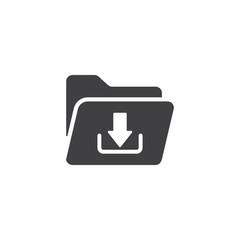 Folder Icon Vector Template Black and White color