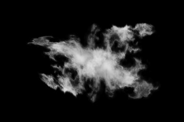 Textured cloud,Abstract black,isolated on black background