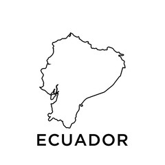 Ecuador map vector design template