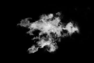 Textured cloud,Abstract black,isolated on black background