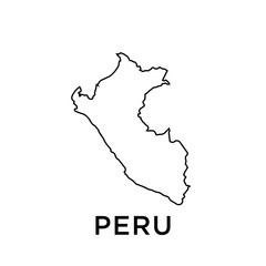 Peru map vector design template
