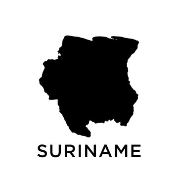 Suriname map vector design template